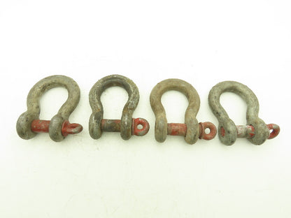 Crosby G-209 1-1/4" Galvanized Carbon Anchor Shackle w/1.38" Screw Pin Lot of 4