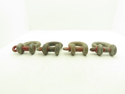 Crosby G-209 1-1/4" Galvanized Carbon Anchor Shackle w/1.38" Screw Pin Lot of 4