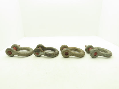 Crosby G-209 1-1/4" Galvanized Carbon Anchor Shackle w/1.38" Screw Pin Lot of 4