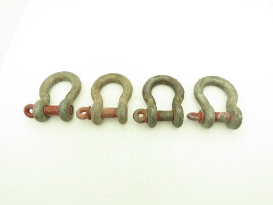Crosby G-209 1-1/4" Galvanized Carbon Anchor Shackle w/1.38" Screw Pin Lot of 4