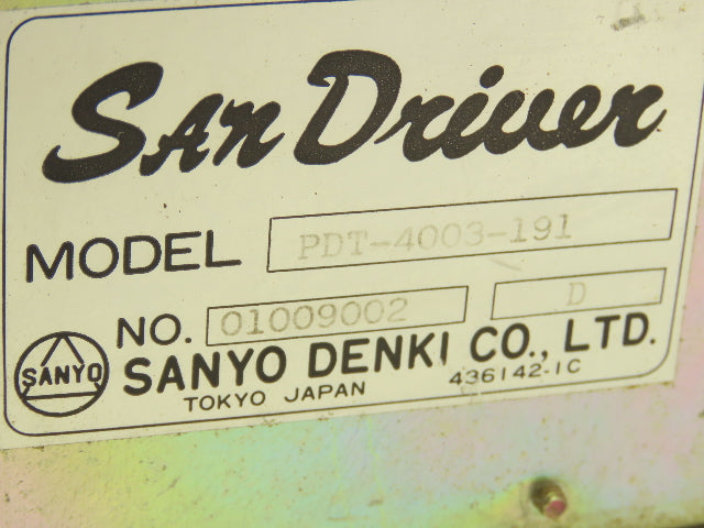 Sanyo Denki Co LTD PDT-4003-191 AC Servo Drive San Driver Controller Unit
