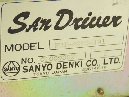 Sanyo Denki Co LTD PDT-4003-191 AC Servo Drive San Driver Controller Unit