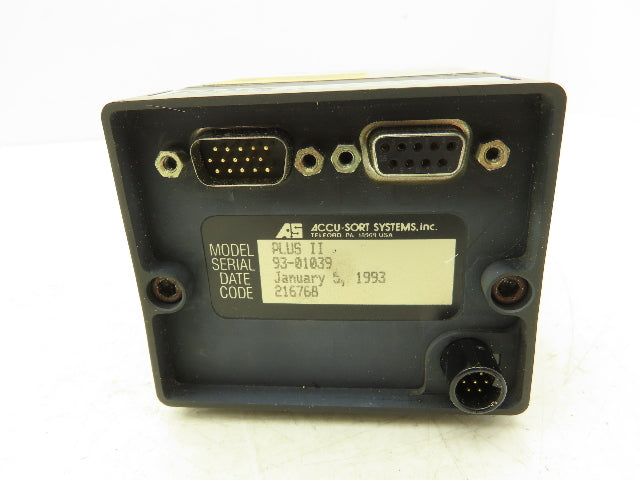 Accu-Sort Systems Inc Model 30 Laser Barcode Scanner Plus II 1A 12VDC Class II