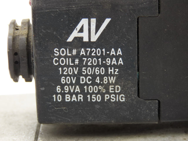Automatic Valve Pneumatic Solenoid Pilot Valve 5-pin 120V 1-1/4" NPT 150psig