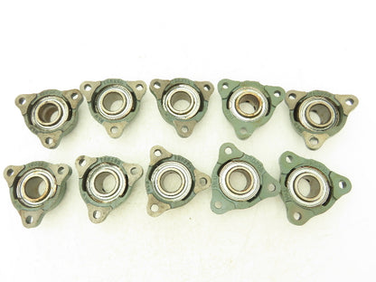 HLU TRD205  SC1-205 3-Bolt Flange Ball Bearing 1" Bore S6205-16 Lot of 10
