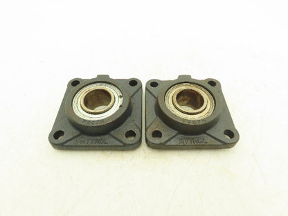 Hytrol F207H 4-Bolt Flange Mount Conveyor Pulley Bearing 1-7/16" Bore  Lot of 2