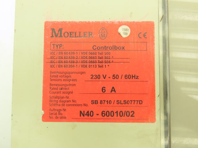 Moeller SB 8710 / SLS0777D Safety Lockout System Controlbox 230V 50/60Hz 6A