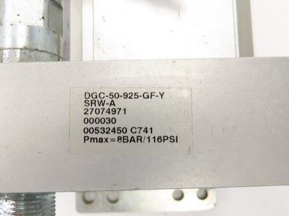 Festo DGC-50-925-GF-Y Pneumatic Linear Drive Slide 50mm Bore 925mm Stroke