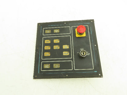 Cincinnati Milacron 3-525-0915A Operator Interface Panel w/ E-Stop *Missing Key*