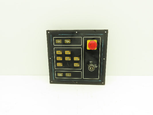 Cincinnati Milacron 3-525-0915A Operator Interface Panel w/ E-Stop *Missing Key*