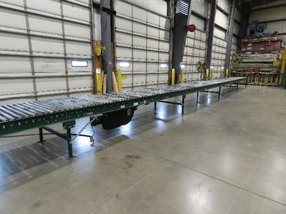 Dematic 42"x 61' 6" Accumulating Roller Conveyor Belt Drive 40"BF 460V 168FPM
