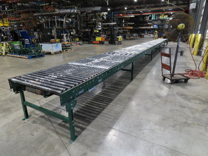 Dematic 42"x 61' 6" Accumulating Roller Conveyor Belt Drive 40"BF 460V 168FPM
