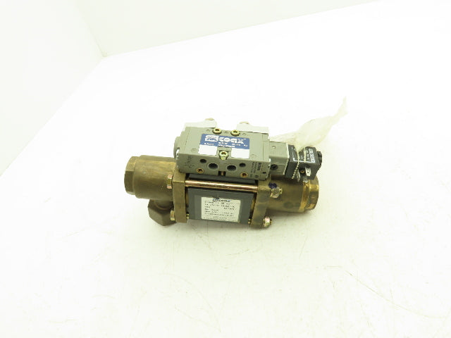 COAX 5-VMK 15 DR NC Brass Coaxial 3-Way Solenoid Valve 3/8"NPT 115V 1400PSI