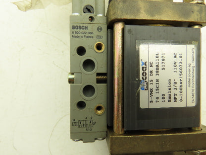 COAX 5-VMK 15 DR NC Brass Coaxial 3-Way Solenoid Valve 3/8"NPT 115V 1400PSI