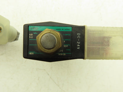 CKD 5830-2H AB3X Pneumatic Air Solenoid Valve 12-24VDC 1/4" NPT 0.2 Mpa Lot of 2