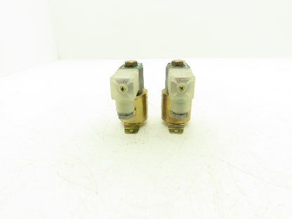 CKD 5830-2H AB3X Pneumatic Air Solenoid Valve 12-24VDC 1/4" NPT 0.2 Mpa Lot of 2