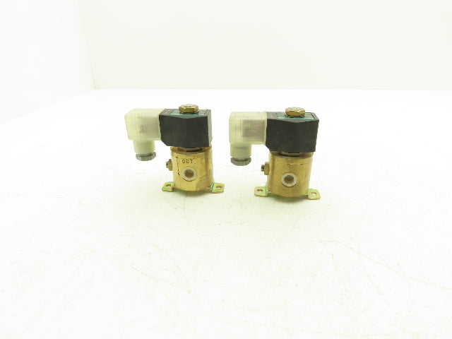 CKD 5830-2H AB3X Pneumatic Air Solenoid Valve 12-24VDC 1/4" NPT 0.2 Mpa Lot of 2