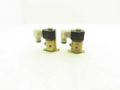 CKD 5830-2H AB3X Pneumatic Air Solenoid Valve 12-24VDC 1/4" NPT 0.2 Mpa Lot of 2