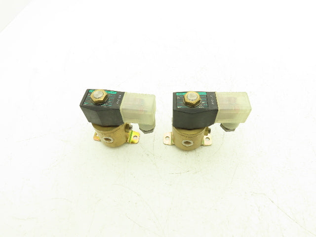 CKD 5830-2H AB3X Pneumatic Air Solenoid Valve 12-24VDC 1/4" NPT 0.2 Mpa Lot of 2