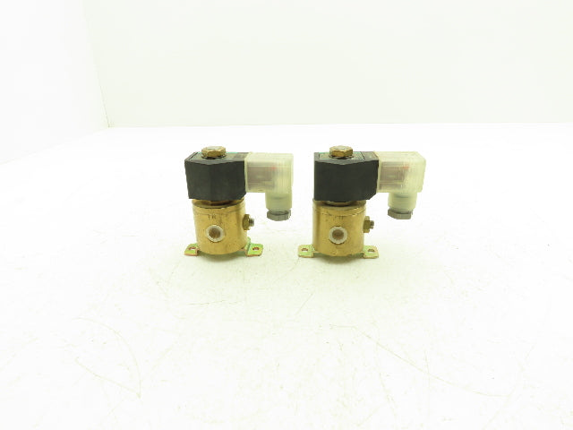 CKD 5830-2H AB3X Pneumatic Air Solenoid Valve 12-24VDC 1/4" NPT 0.2 Mpa Lot of 2