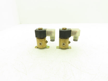 CKD 5830-2H AB3X Pneumatic Air Solenoid Valve 12-24VDC 1/4" NPT 0.2 Mpa Lot of 2