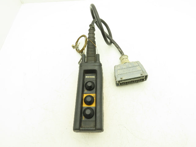 Demag Crane DST 3 Hoist Control Pendant 3-Button 2-Speed 3' Cord Length 24-Pin