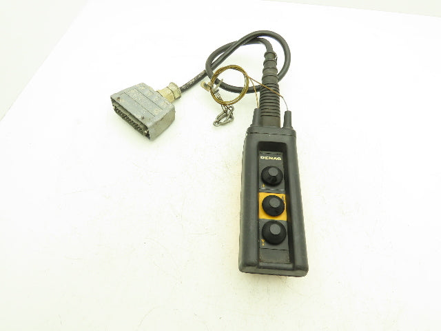 Demag Crane DST 3 Hoist Control Pendant 3-Button 2-Speed 3' Cord Length 24-Pin