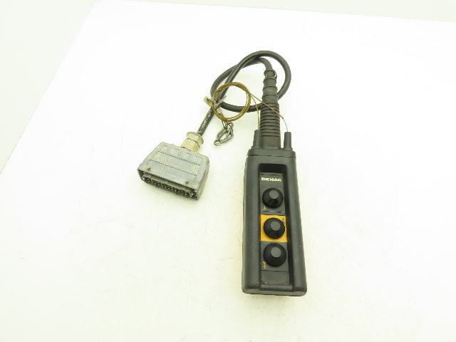 Demag Crane DST 3 Hoist Control Pendant 3-Button 2-Speed 3' Cord Length 24-Pin