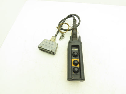 Demag Crane DST 3 Hoist Control Pendant 3-Button 2-Speed 3' Cord Length 24-Pin