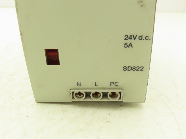 ABB SD822 3BSC610038R1 Power Supply 24VDC 5A Output - 115/230VAC 	Input