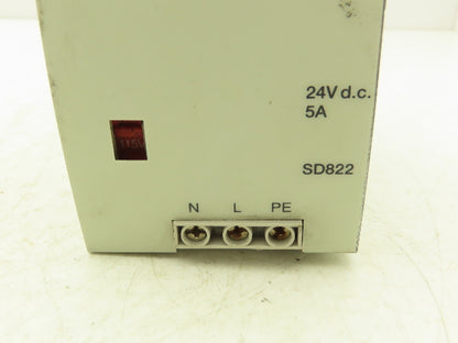 ABB SD822 3BSC610038R1 Power Supply 24VDC 5A Output - 115/230VAC 	Input