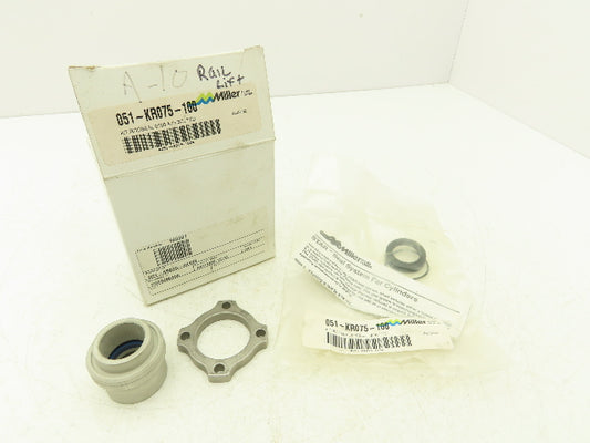 Miller 051-KR075-100 Hydraulic Cylinder 1" Rod Seal Kit Bolted Star Flange