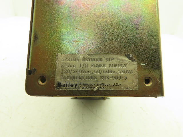 Bailey NPSI03 Network 90 24VDC Power Supply Module Custom Rectifier 120/240VAC