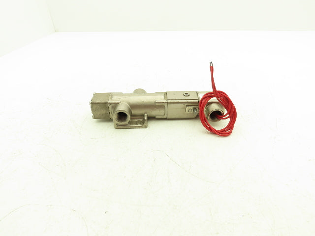 Versa VSG-2521-3500 Solenoid Air Valve Stainless 1/2" NPT N/C 24VDC 45-175 PSI