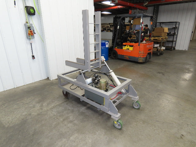 55 Gallon Drum Upender Tipper Barrel Invert 12V Hydraulic Mobile Cart Remote