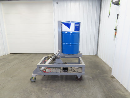55 Gallon Drum Upender Tipper Barrel Invert 12V Hydraulic Mobile Cart Remote