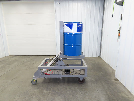 55 Gallon Drum Upender Tipper Barrel Invert 12V Hydraulic Mobile Cart Remote