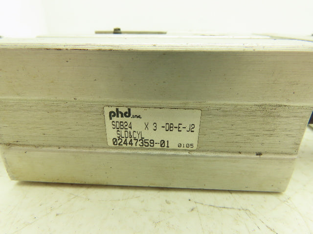 PHD SDB24X3-DB-E-J2 Pneumatic Guided Slide Cylinder with Gripper RPW-375-2
