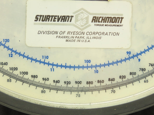 Sturtevant Richmont E-M-H-150 Hand Torque Tool Analyzer Quadri-Scale 150 Ft-LBS