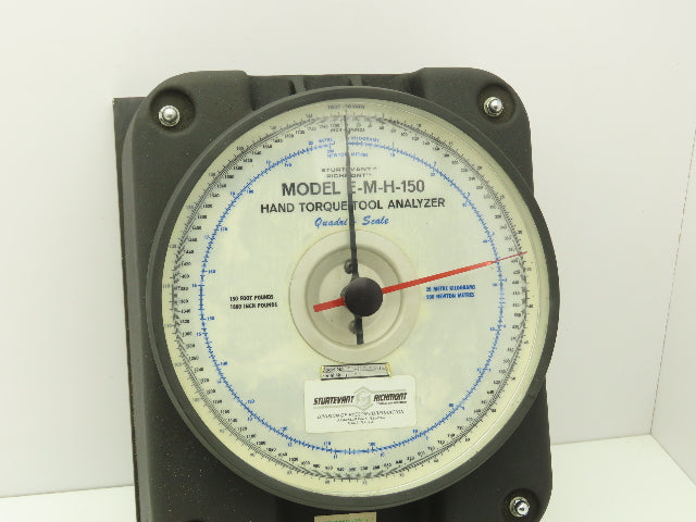 Sturtevant Richmont E-M-H-150 Hand Torque Tool Analyzer Quadri-Scale 150 Ft-LBS