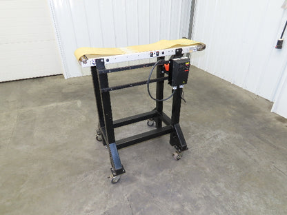 QC Industries 200x900mm Belt Conveyor on Casters 120V Variable Speed 7-80FPM
