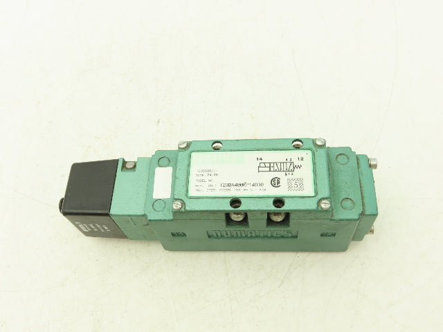 Numatics I23BA400KP14D30 Pneumatic Solenoid Valve 4/2 150psi 120VAC Solenoid