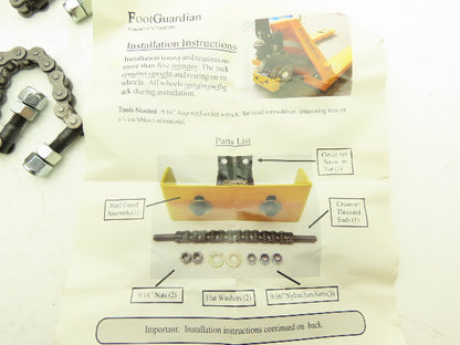 Foot Guardian Foot Toe Guard For Pallet Jack W Mounting Hardware Lot Of 3