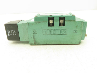 Numatics I23BA400KP14D30 Pneumatic Solenoid Valve 4/2 150psi 120VAC READ