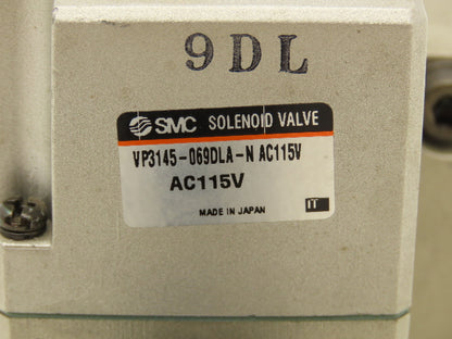 SMC VP3145-069DLA-N Pneumatic Solenoid Valve 3-Port 3/4"npt 115VAC