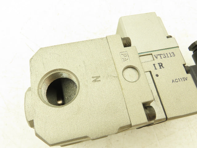 SMC VP3145-069DLA-N Pneumatic Solenoid Valve 3-Port 3/4"npt 115VAC