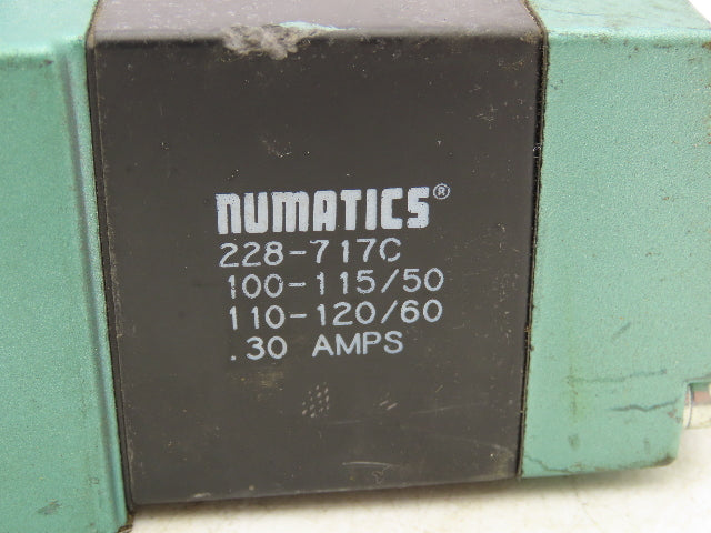 Numatics A23SS400S000030 Pneumatic Solenoid Valve 4/2 Way 150PSI 120VAC