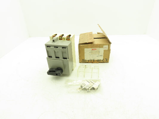AEG MCBS103 Disconnect Switch 100AMP 3 Pole 380-660VAC W 6 Lug Connectors