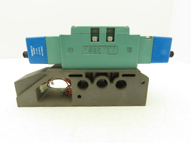 Numatics I24BB515MP00061 Dual Pneumatic Solenoid Valve 4/3 Way 150 PSI 24VDC