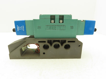 Numatics I24BB515MP00061 Dual Pneumatic Solenoid Valve 4/3 Way 150 PSI 24VDC